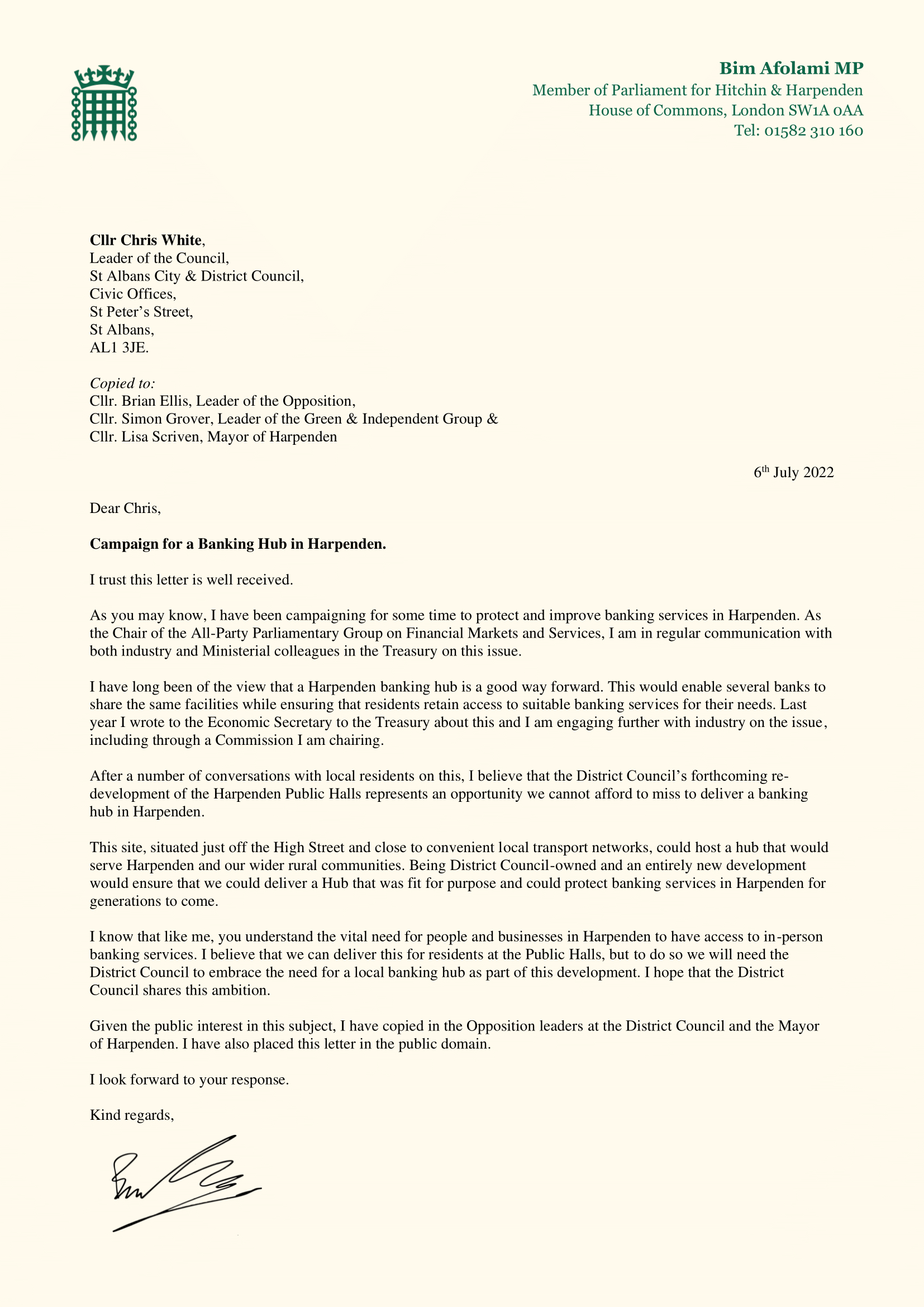 Letter to the Leader