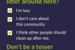 Don't be a tosser graphic